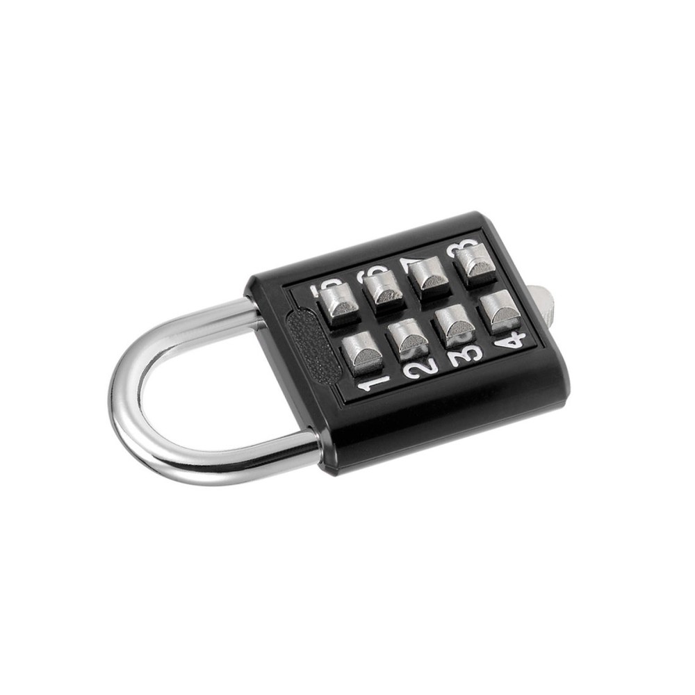 8-Digit Combination Padlock Push Button Lock for Locker Cabinet Black 2Pcs