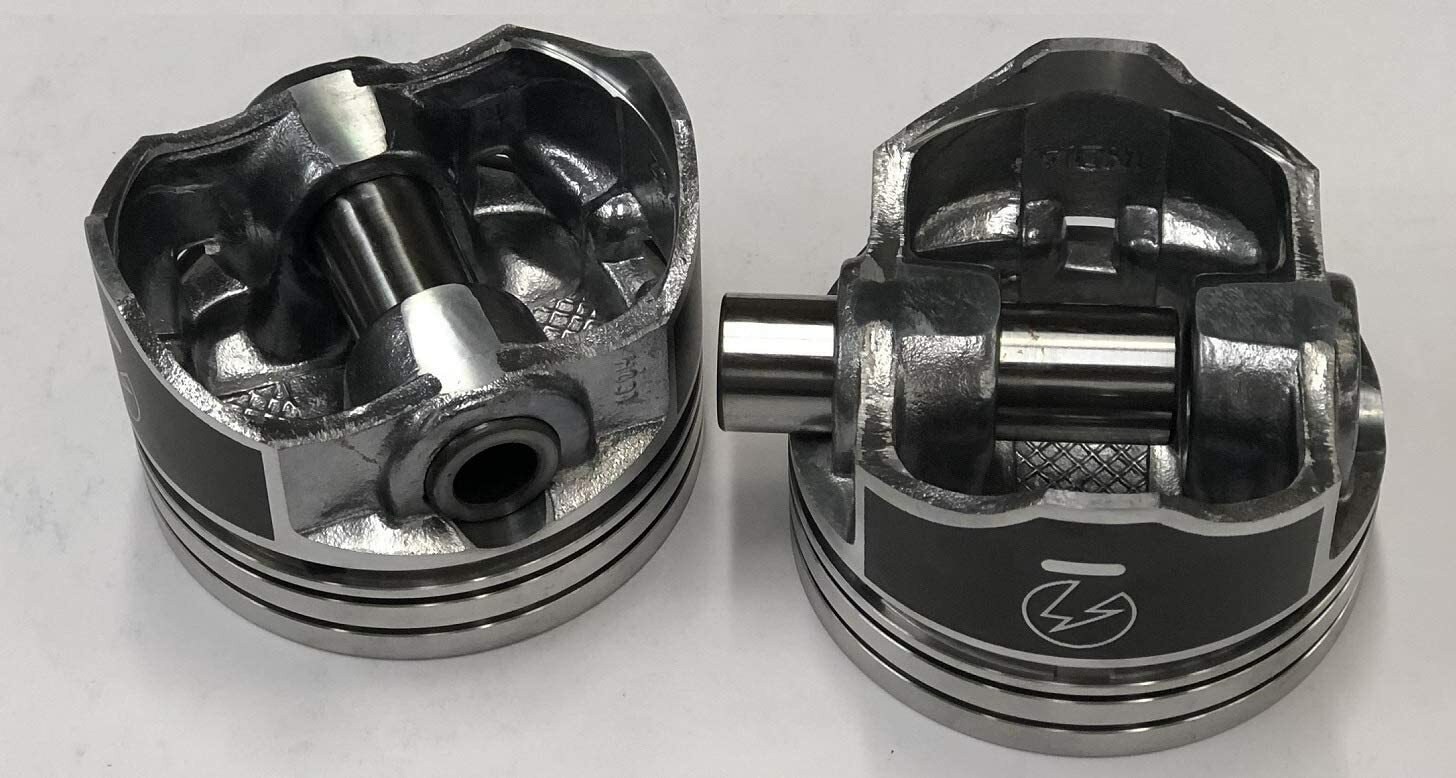 SPEED PRO Hypereutectic Coated Flat Top 2vr Pistons Set/8 Chevy 350 9.7:1 +.030