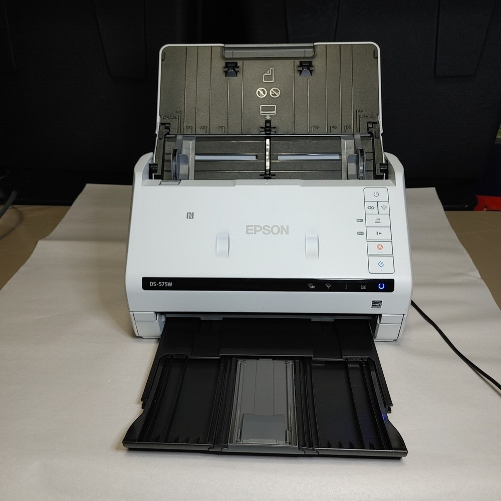 Epson DS-575W Duplex Document Scanner with Power Adapter (Missing Part)
