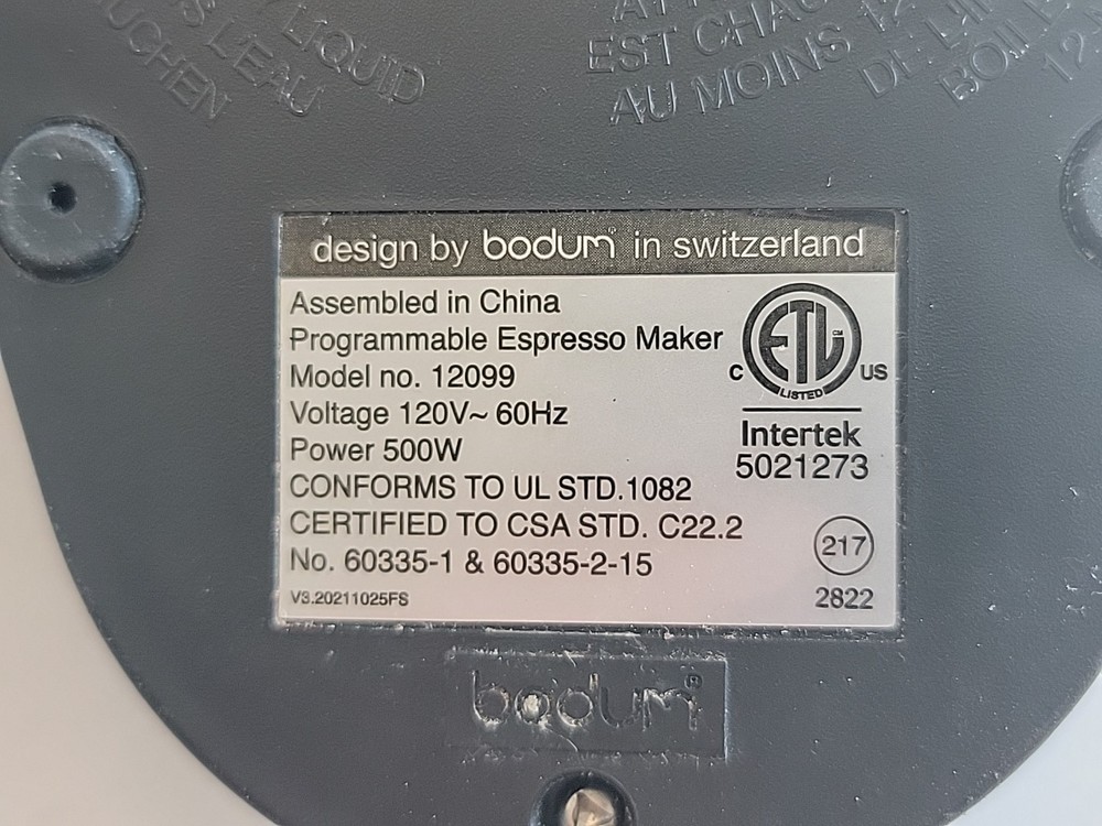 Bodum Chambord Programmable Automatic Espresso Coffee Maker