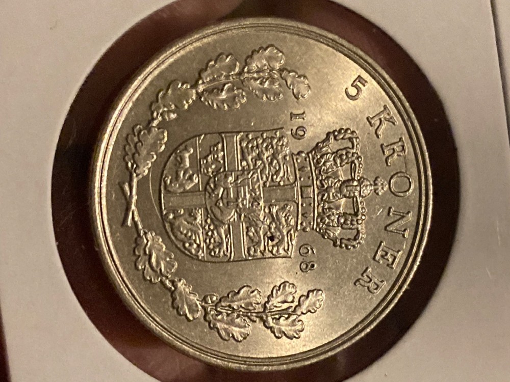 Denmark 1968 5 Kroner UNC