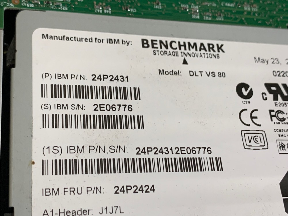 BENCHMARK STORAGE INNOVATIONS DLT VS80 DLT VS80 40/80GB Internal Drive