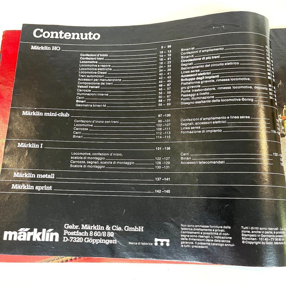 Märklin 1980 HO Mini Club Product Reference Guide Book Program