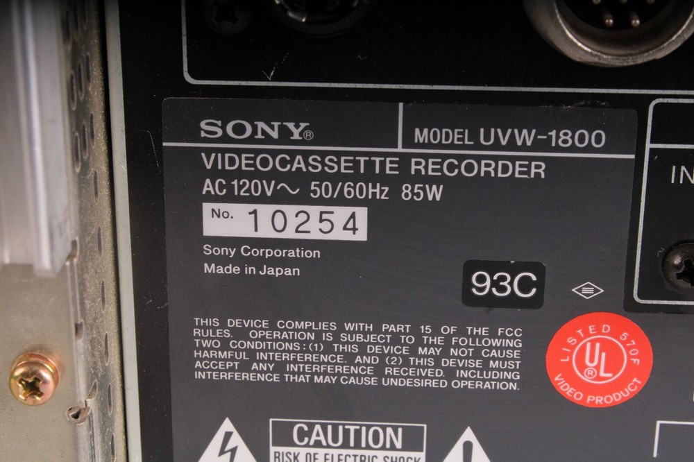 Sony Beta Cam SP Editing System Converts Analog Video into Digital Computer File