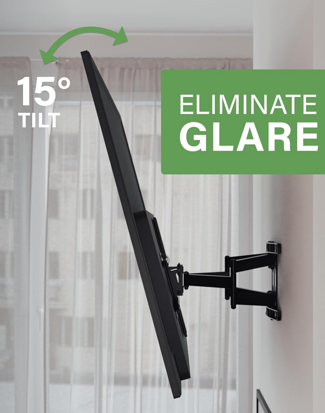 SANUS Premium Full Motion TV Mount for 42"-90" TVs OLF22-B2 - Sturdy & Smooth