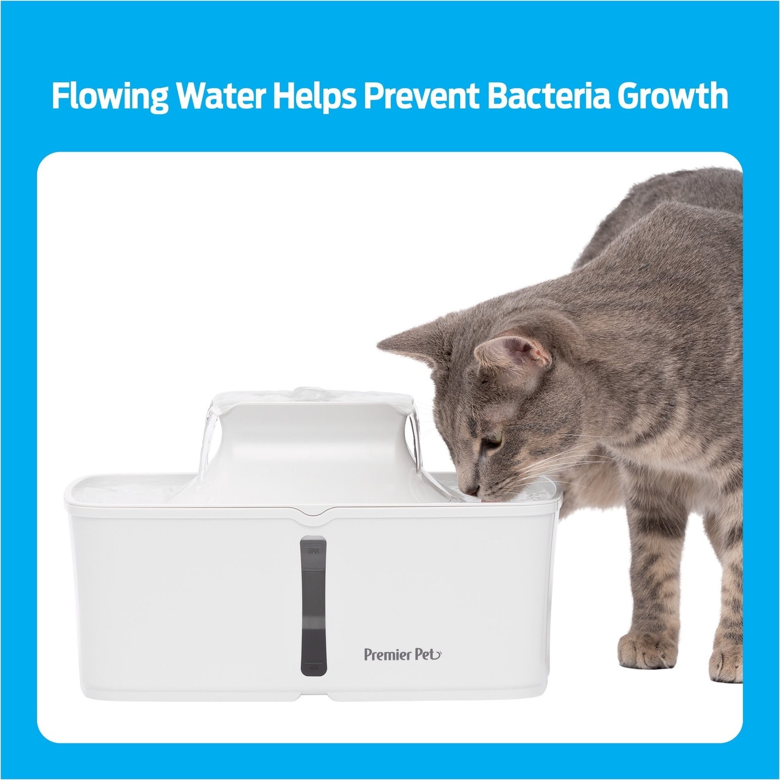 Premier Pet Automatic Water Fountain System + Filters For Cat & Dog - 60-128 oz