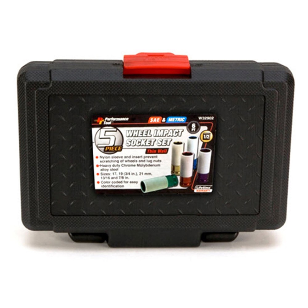 Performance Tool 5PC 1/2" Dr Thin Wall Imp SKT W32902