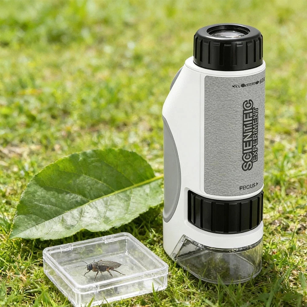 Children's Portable Mini 50x-300x Microscope Small Scientist Handheld Microscope