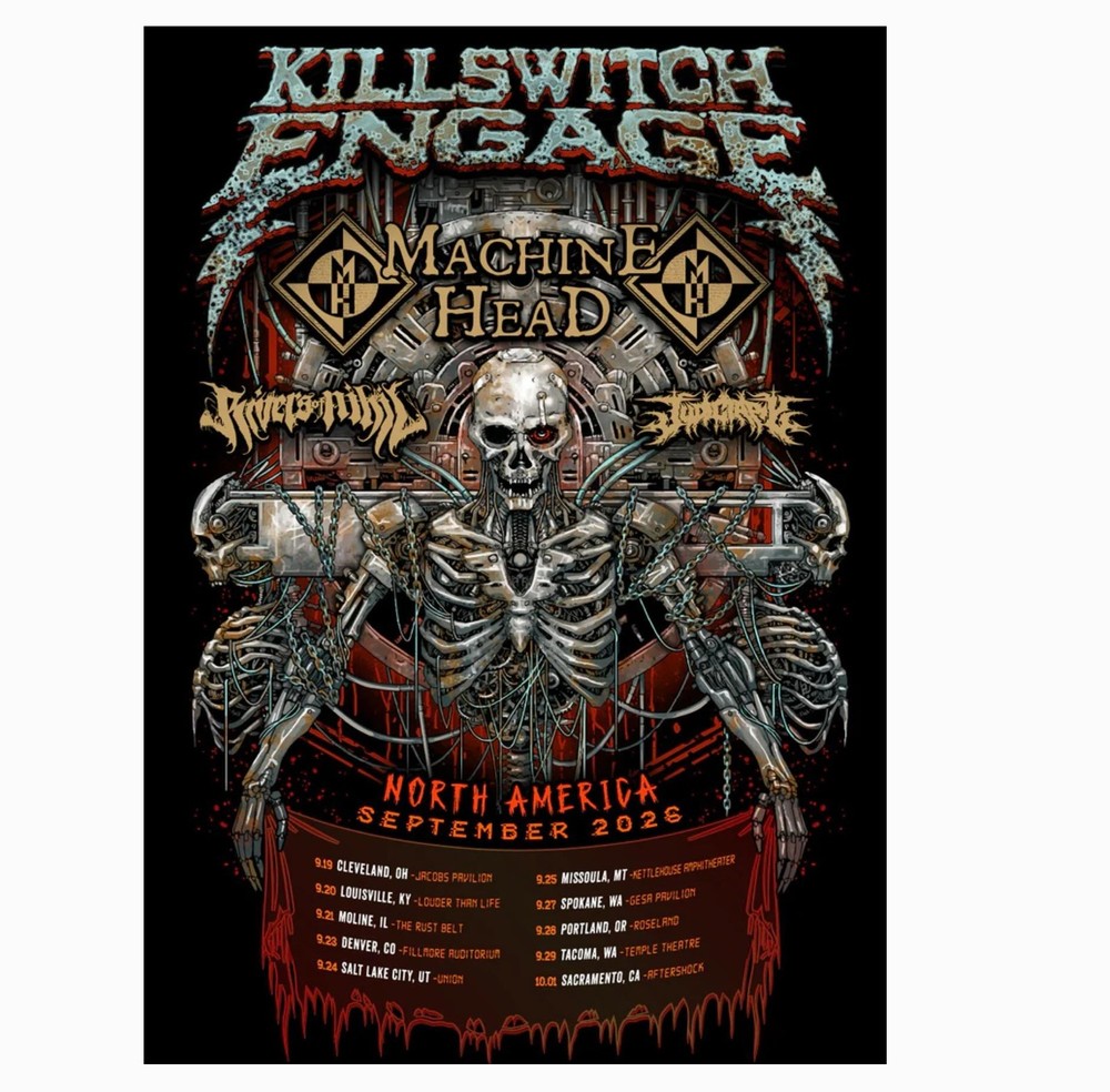 Killswitch Engage Tour 2026 Poster