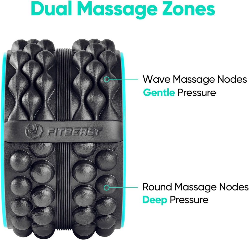 Back Roller, Back Wheel Foam Roller - Targeted Muscle Roller for Deep Tissue Mas