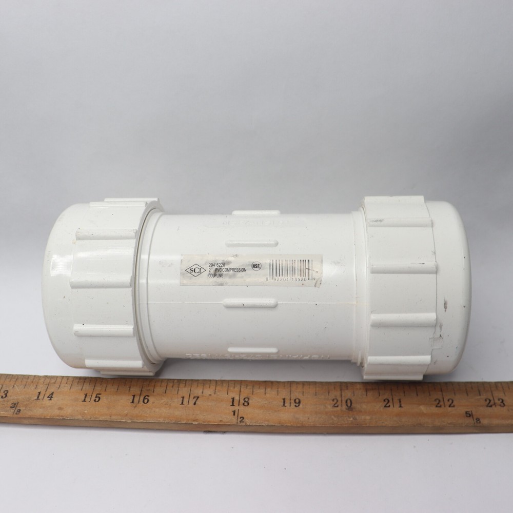 Smith Cooper Compression Coupling Pvc White 2" 883235202