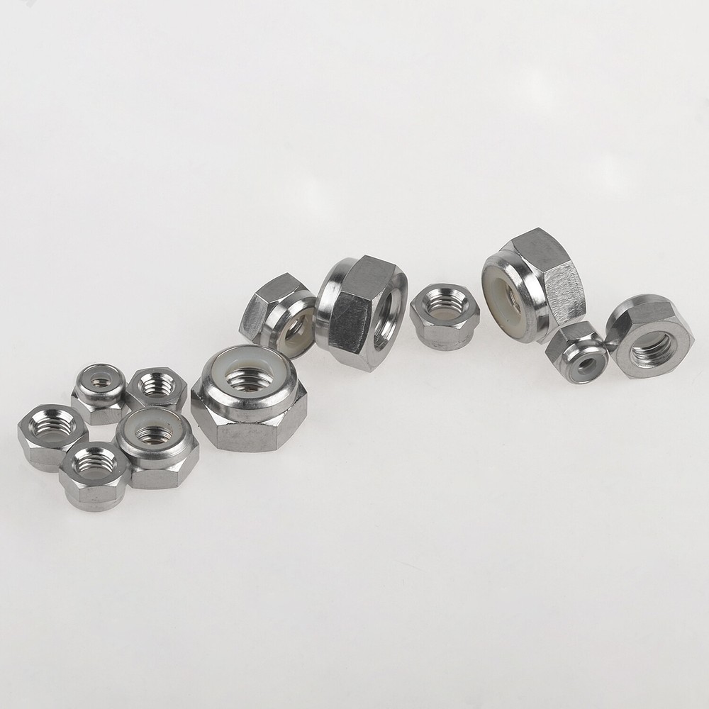 Titanium NYLOC Lock Nut locking Hex hexagonal Nuts Ti Nylon M4 M5 M6 M8