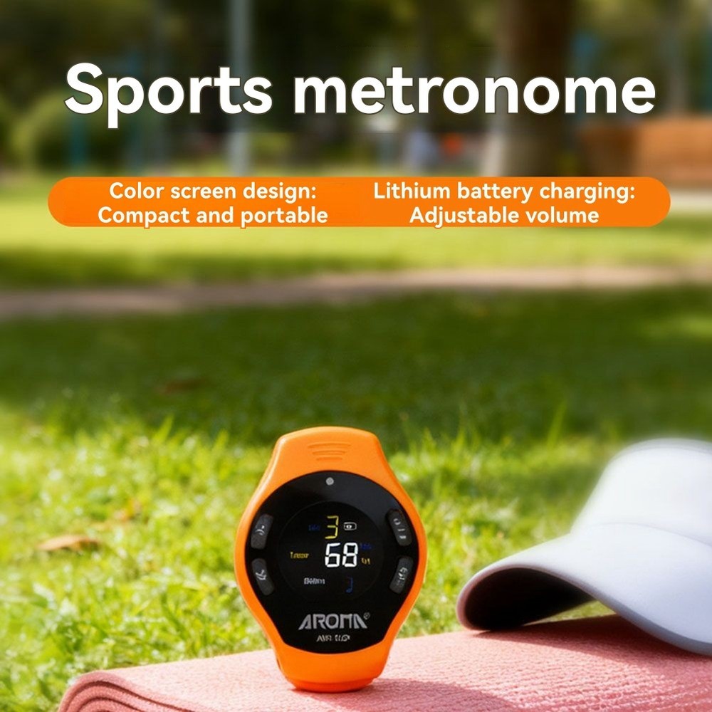Wearable Vibrating Metronome Watch Adjustable Strap Pulse Beat Counting4783