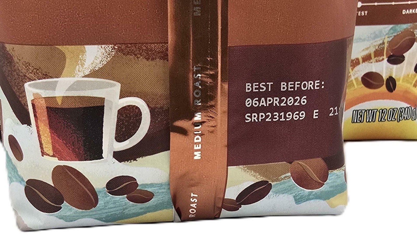 Starbucks Whole Bean Medium Roast Coffee Breakfast Blend (3/12oz Bags) BB 4/6/26