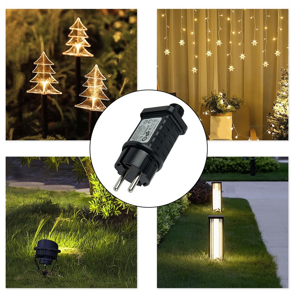 Outdoor Use Transformer String Lights LED Power Adapter with 6 Hour Timer