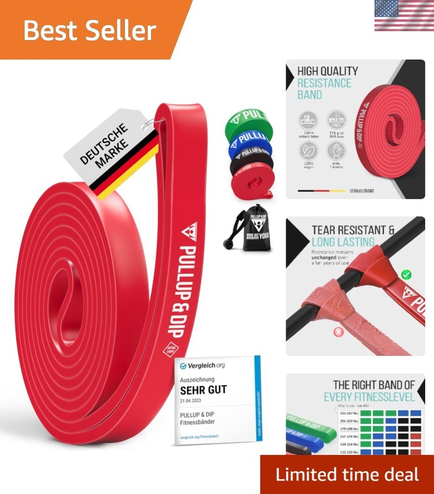 Versatile Resistance Bands Set with Door Anchor & Guide - Extra Light Red