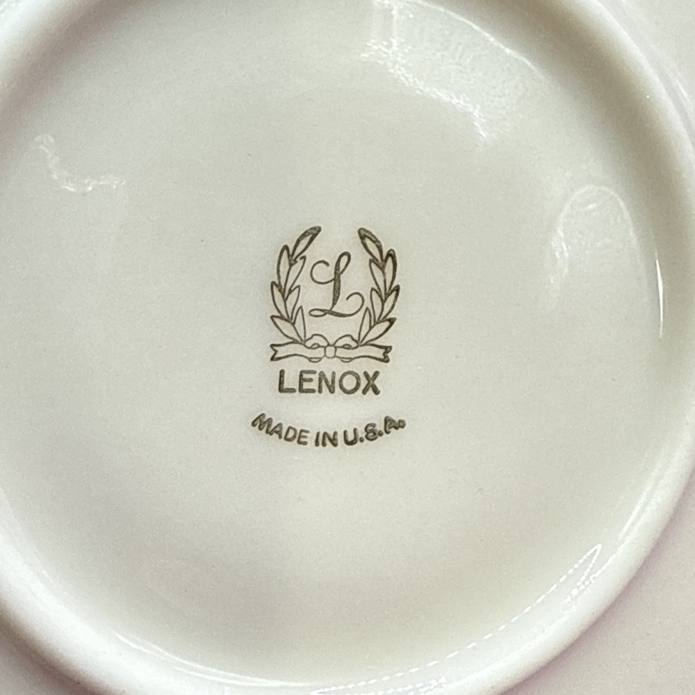 Two Replacement Vintage Lenox CASCADE Saucer 4.75" Diameter Shell Design