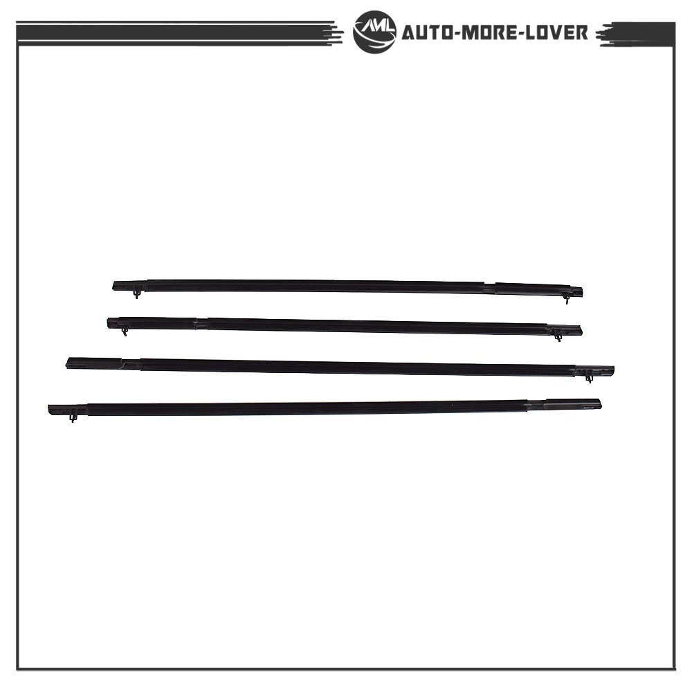 For 2006-2011 Honda Civic Car 4X Weather Strip Window Moulding Trim Seal Belt