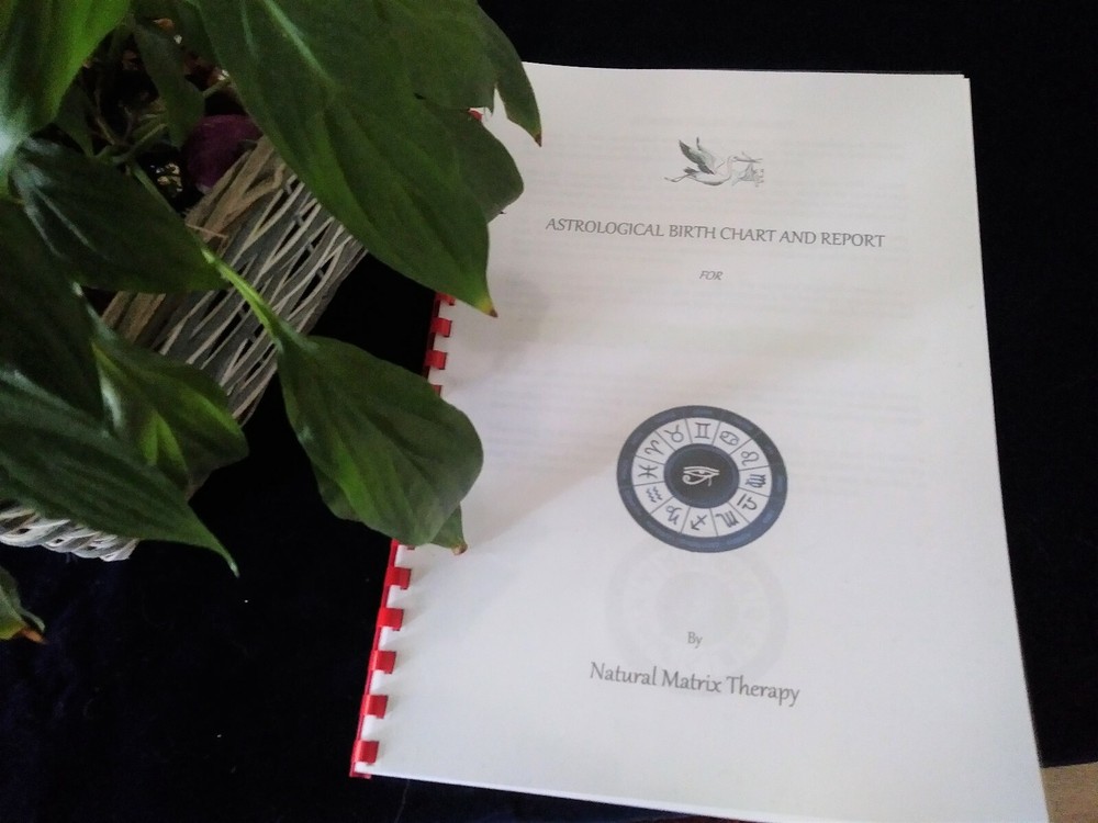 Personalised Astrology Birth Report - Printed, Comb-Bound - incl Birth Chart