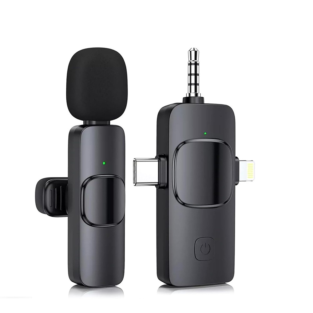 3.5mm Mini Lavalier Wireless Microphone Audio Video Recording For Android/iphone