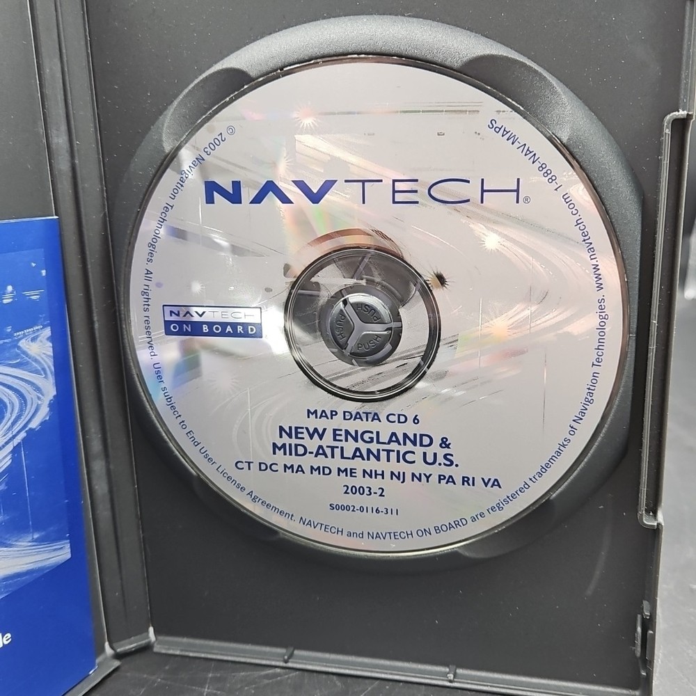 Land Rover Nav Tech Map Data CD 6 New England & Mid Atlantic 2003-2