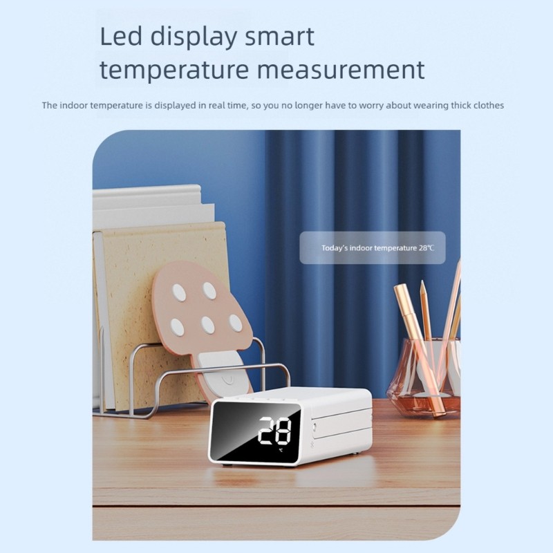 Soundless Folding Digital Clock Gentle LED Light Simple Interfaces Carryable