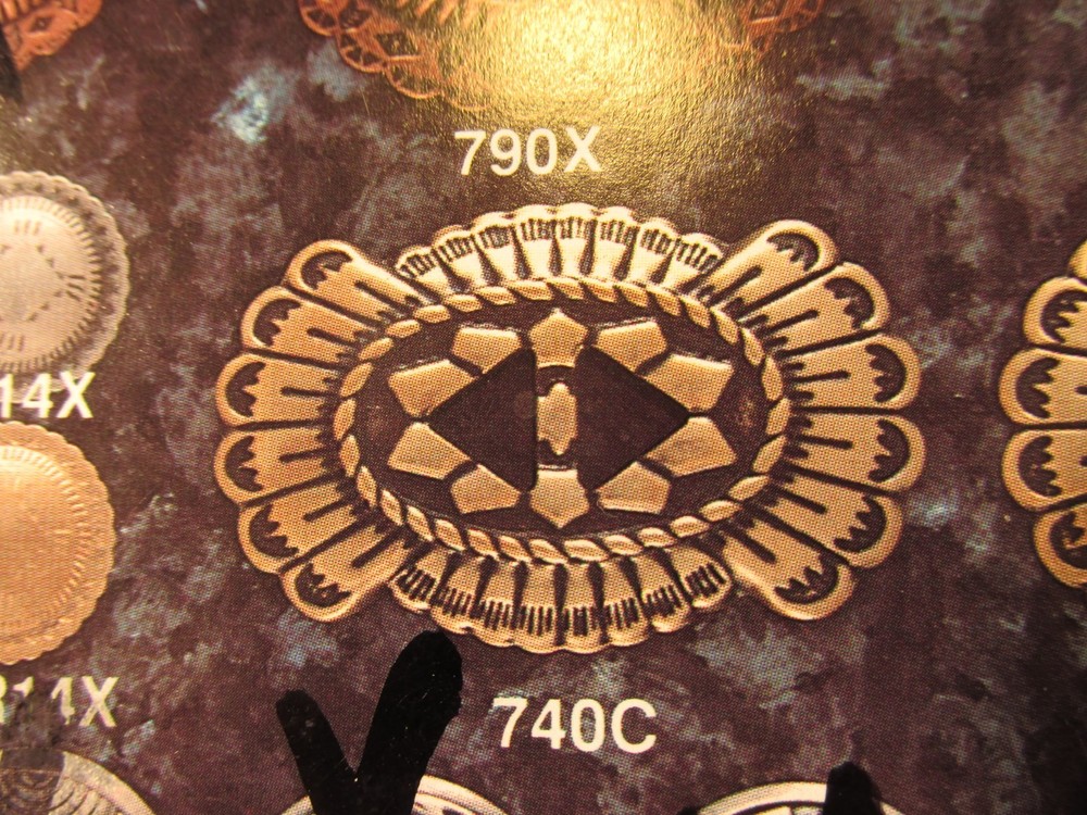 TRINITY CONCHOS LARGE 740C Solid Brass VINTAGE High Quality USA Leather Crafts!