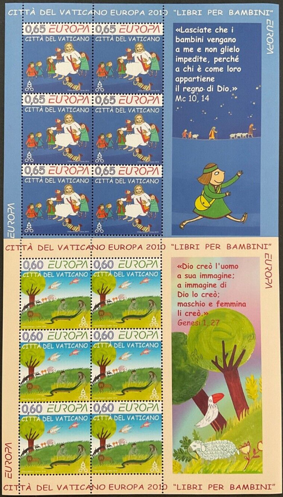 Vatican 2010 Europe Complete Series MNH IN SHEET