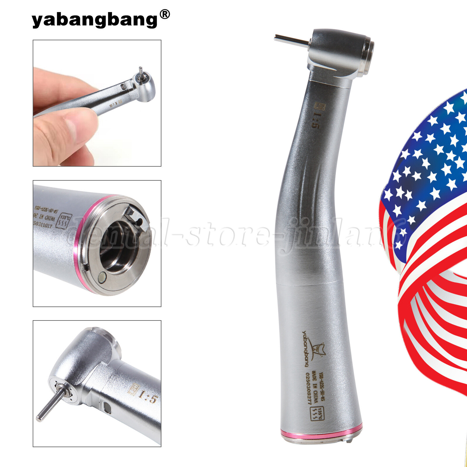 NSK Style Dental Brushless LED Electric Micro Motor 1:1 1:5 1:4.2 Handpiece USA