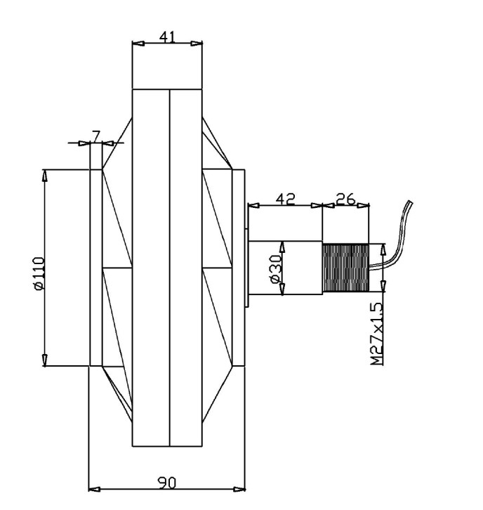 800W Permanent Maglev Generator Outer Rotor 3Phase Use for Vertical Wind Turbine