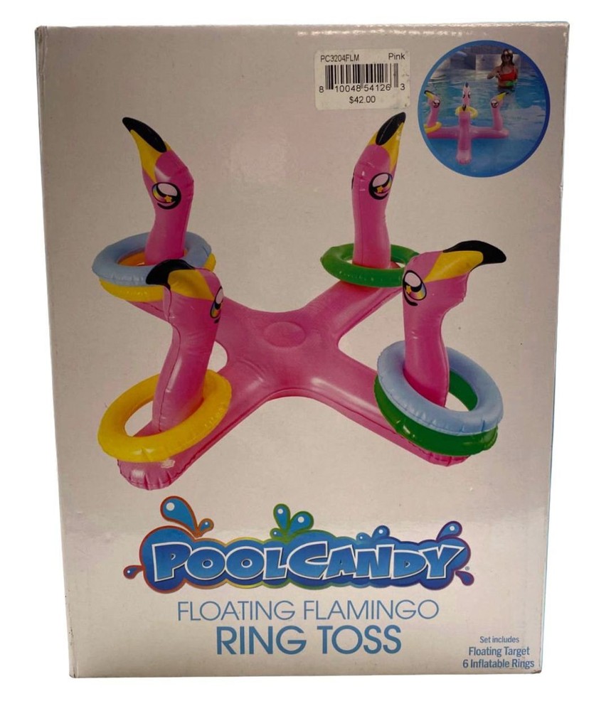 PoolCandy Pink Flamingo Ring Toss Pool Float