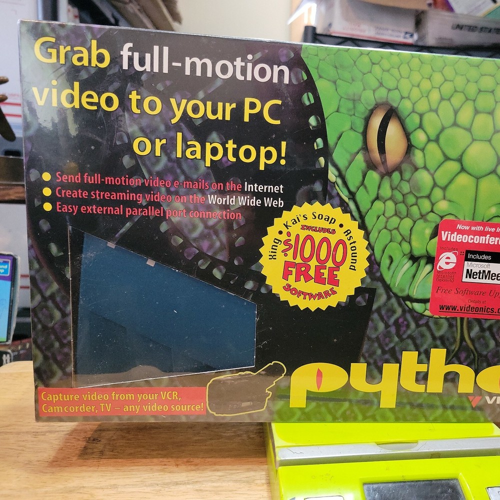 Vintage Gaming Videonics Python Video Capture Card w/ Free Software NEW SEALED