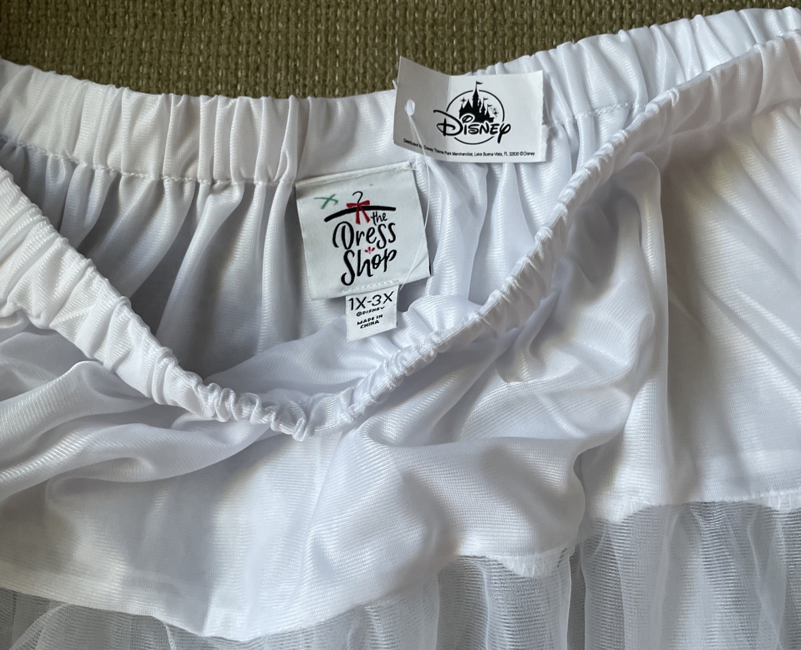 Disney Dress Shop White Crinoline PinUp Petticoat Skirt Womens Plus 1X - 3X NWT