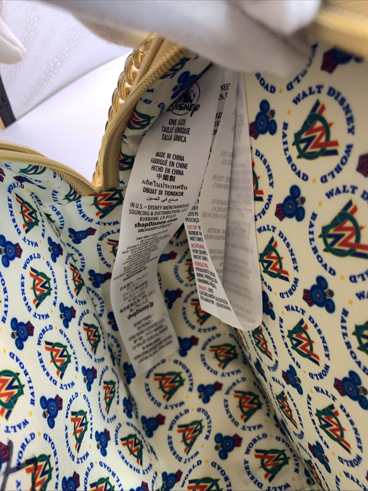 Walt Disney World Railroad Gold Crossbody Bag Disney Parks Exclusive NWT