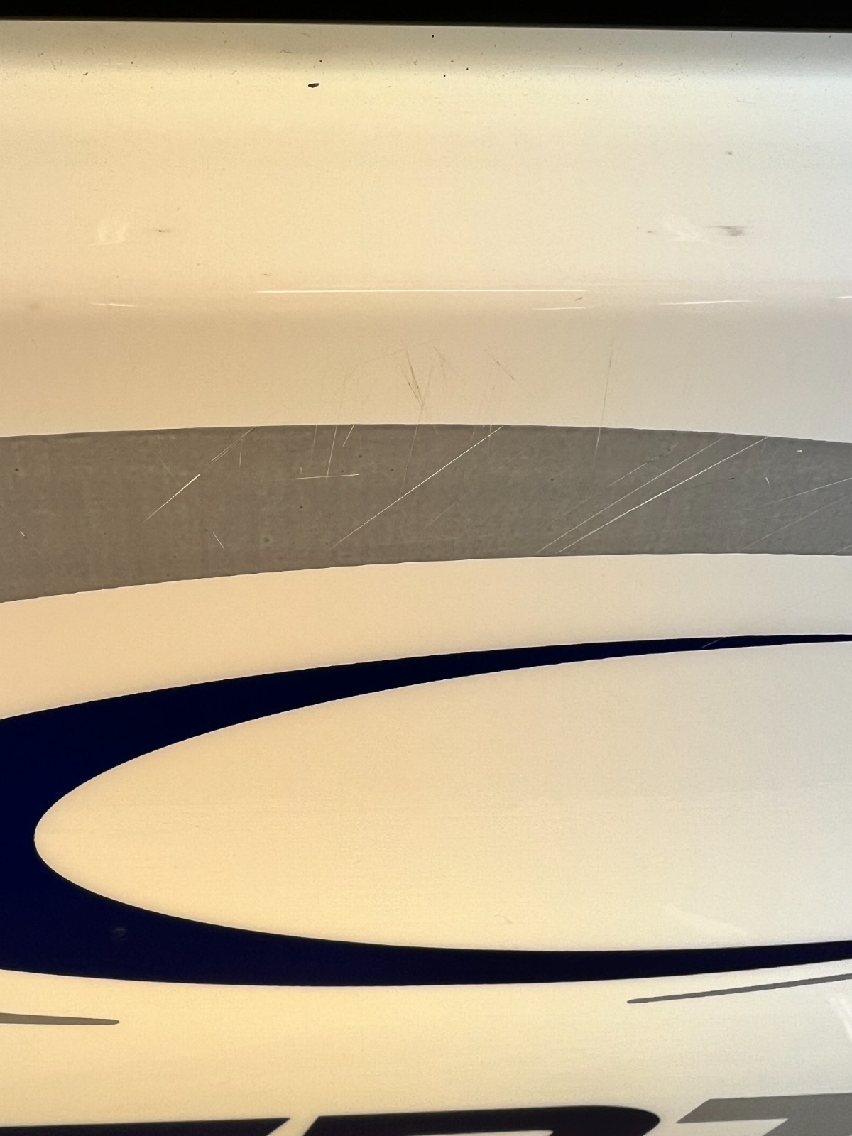 Cooper Tire Lighted Dealer Sign White Blue Letters Single Sided Hanging