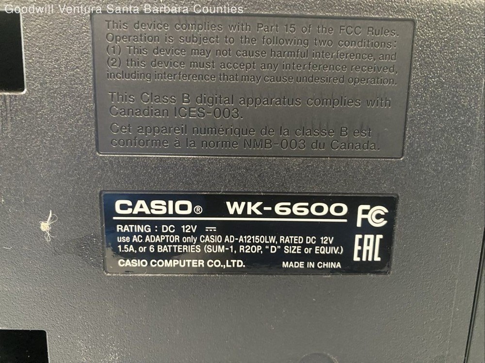 Casio WK-6600 Workstation 76-Key Electronic Keyboard