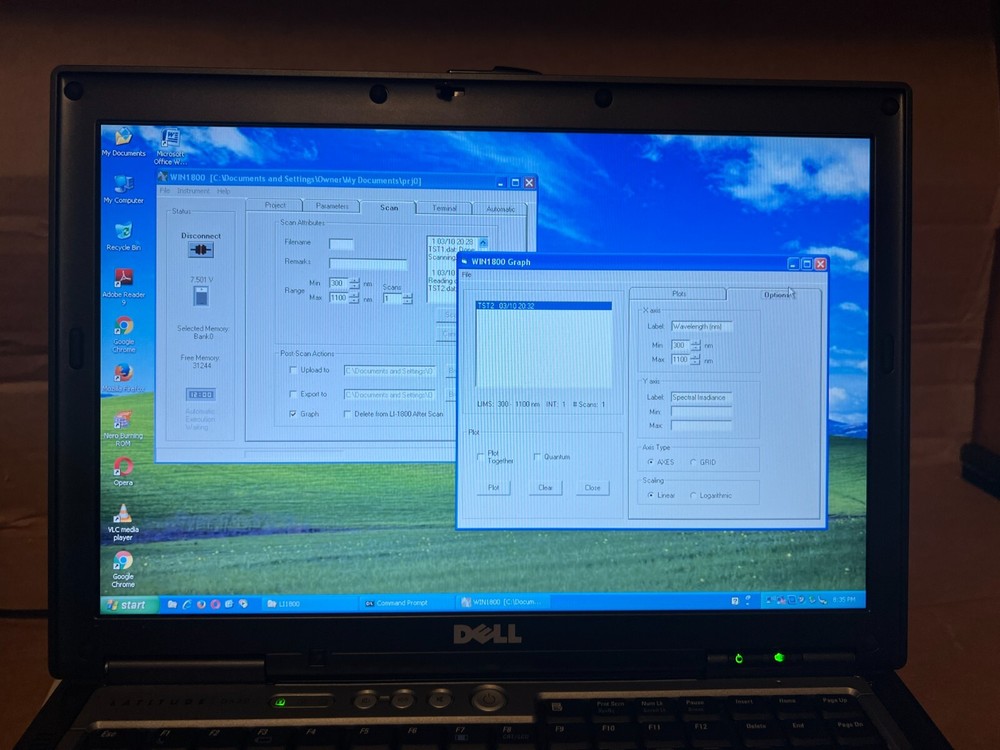 Li-Cor LI-1800 Portable Spectroradiometer w/ Software on Notebook --Complete--