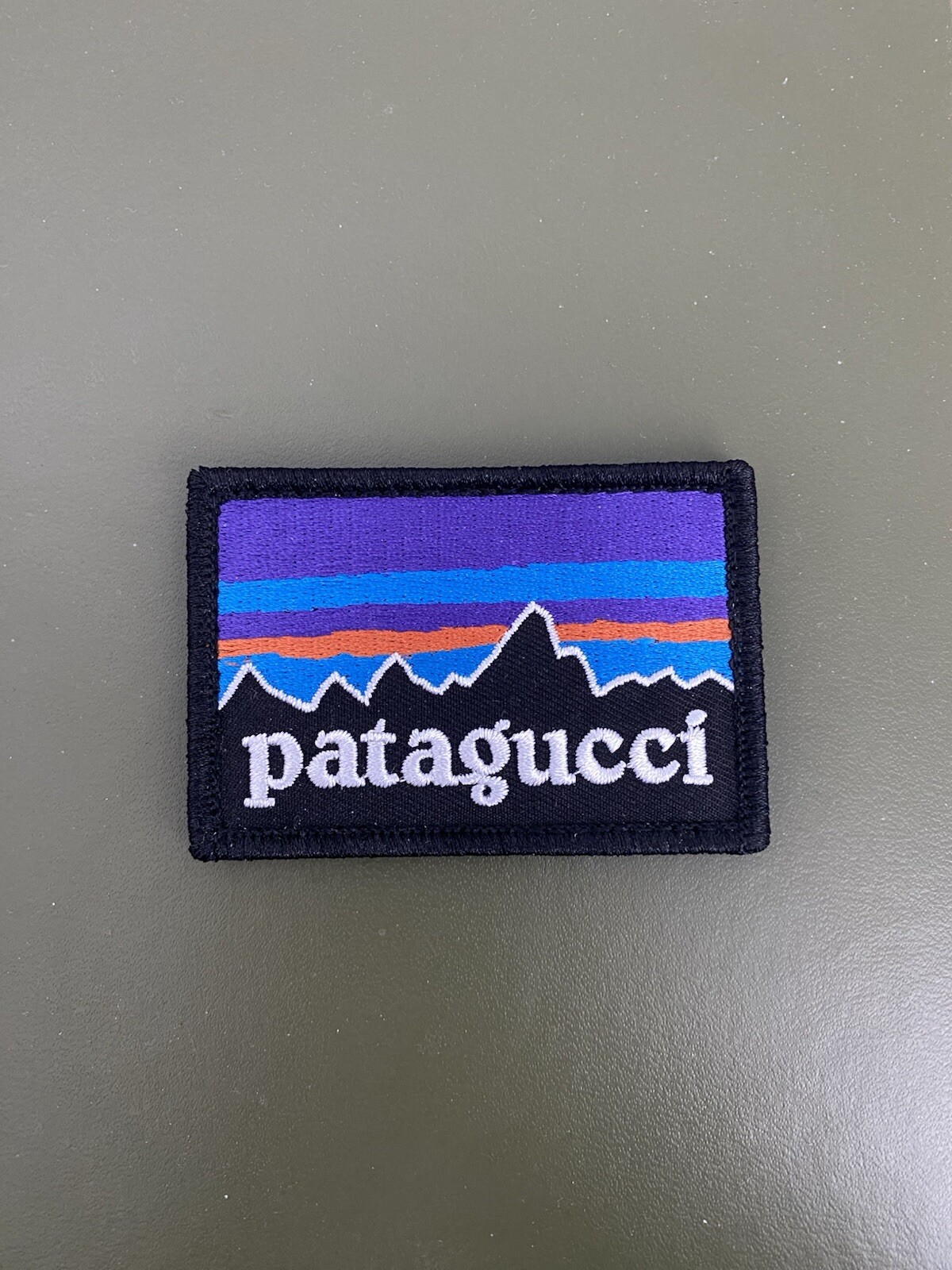 Patagucci 3”x2” Embroidered Patch W/ Hook Backing - Fits Goruck EDC Patches