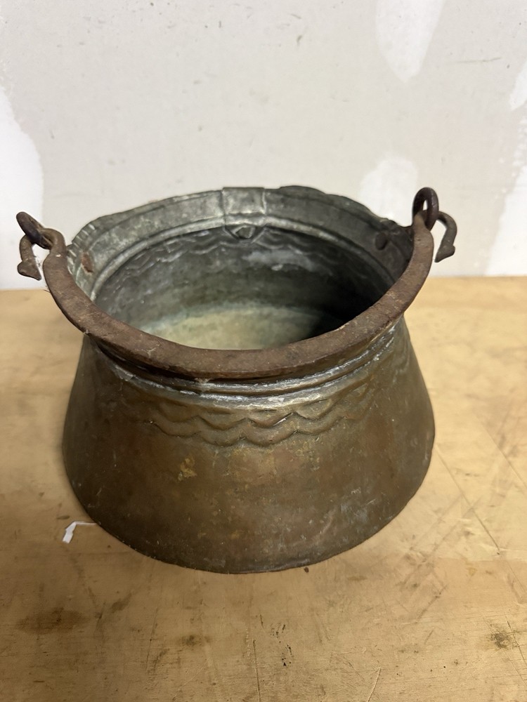 Antique Hand-Hammered Copper Pot
