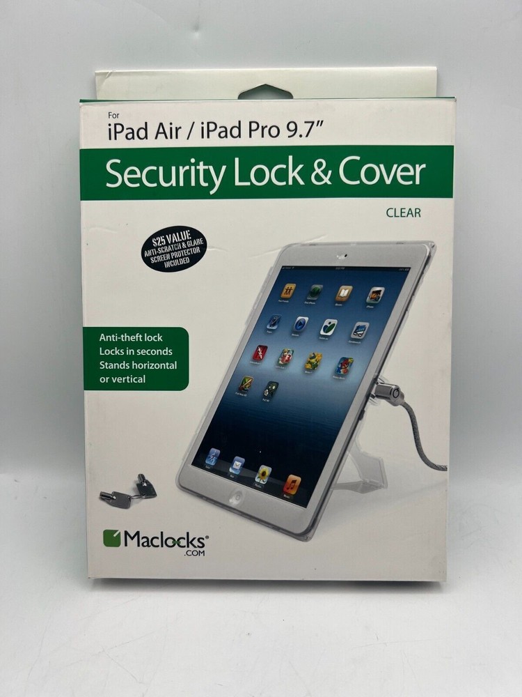 Maclocks Lock & Case Bundle With Security Lock Cable For Ipad Pro 9.7 IPADAIRCBC