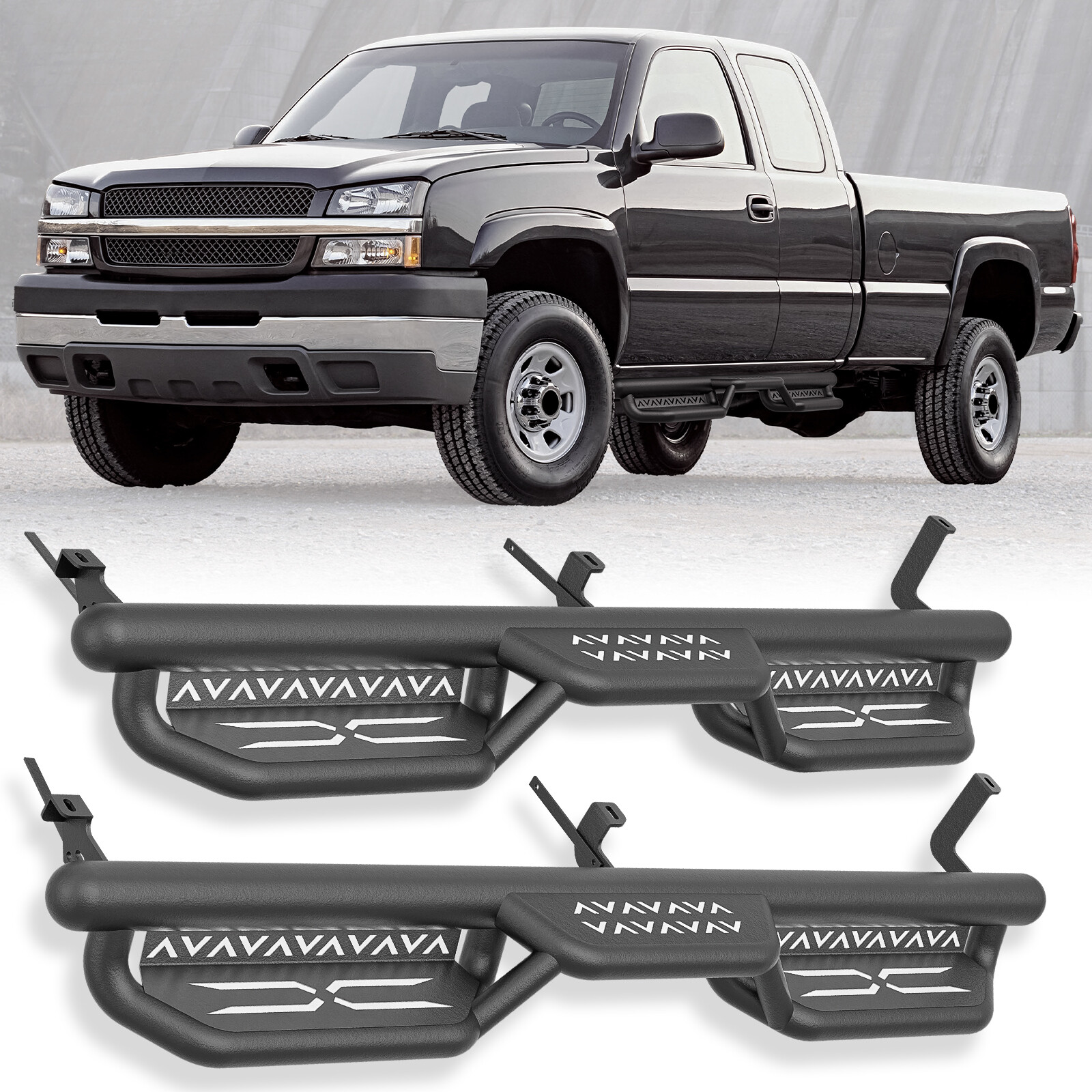 For 1999-2006  GMC Sierra 1500 & Chevy Silverado Running Boards Side Steps