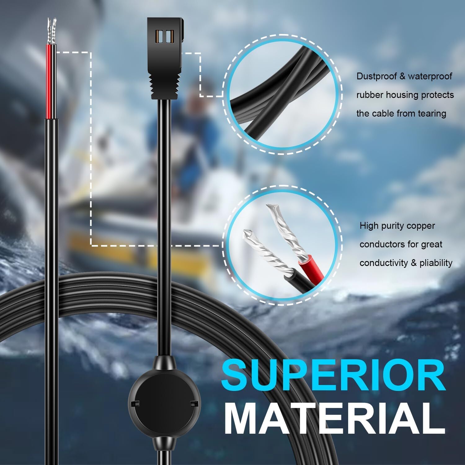 720057-1 Power Cable Cord PC 11 for Humminbird HELIX 8/9/10/12/15 800/900/1100