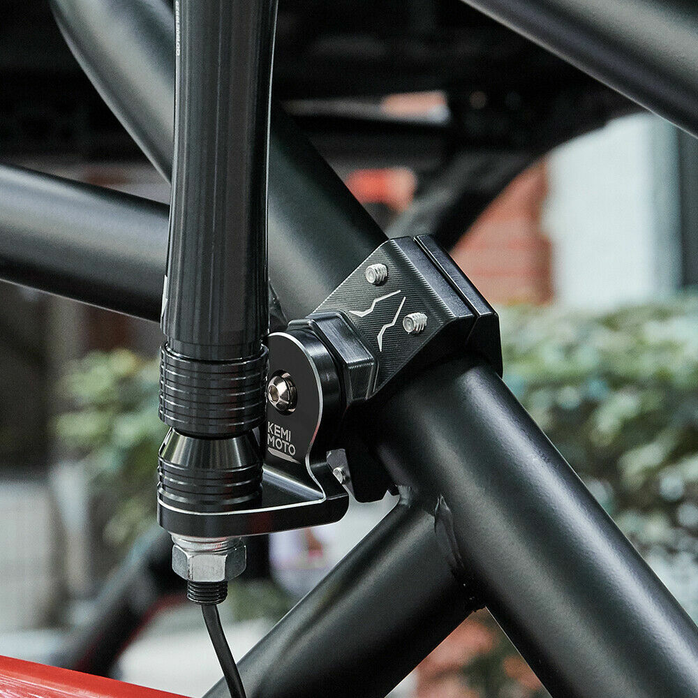 CNC Whip Light Flag Mount 1.75"-2" Adjustable Bracket for Can Am X3 RZR XP 1000