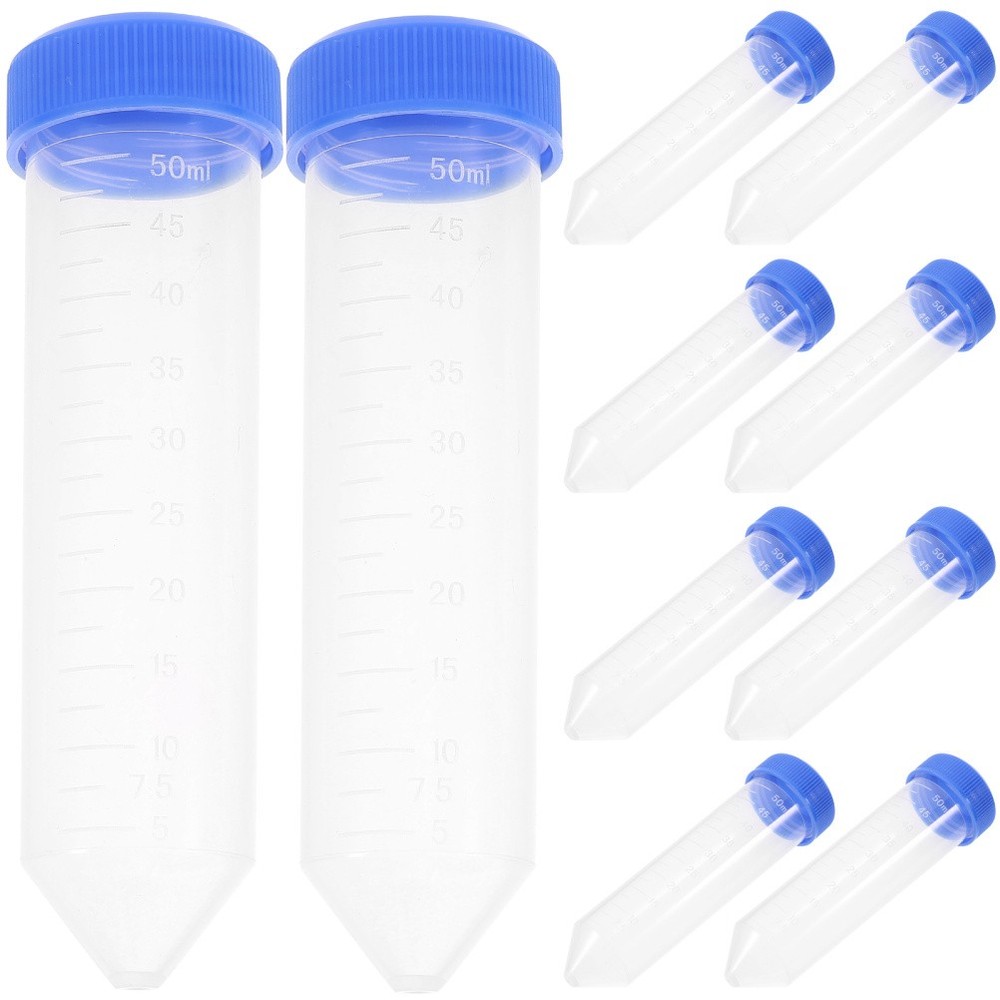 25pcs Centrifuges Tubes With Screw Caps - 50ml Plastic Clear Sample Storage