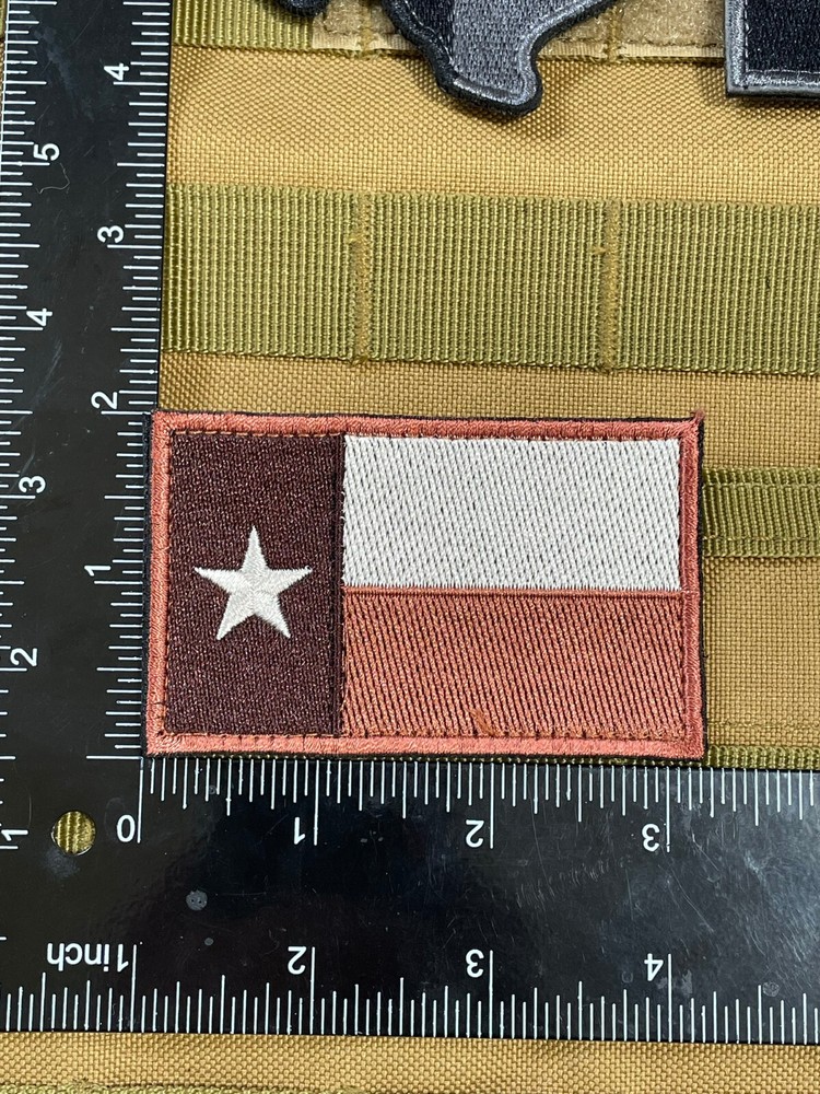 Teax Flag Patch Tactical Military Morale Hook Loop backed