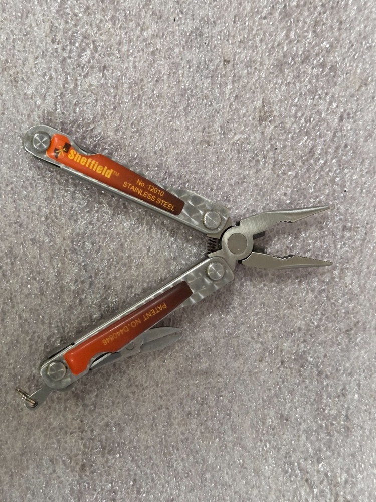 SHEFFIELD MULTI TOOL - PLIERS, SCREWDRIVER, SCISSORS, KNIFE & FILE - ORANGE