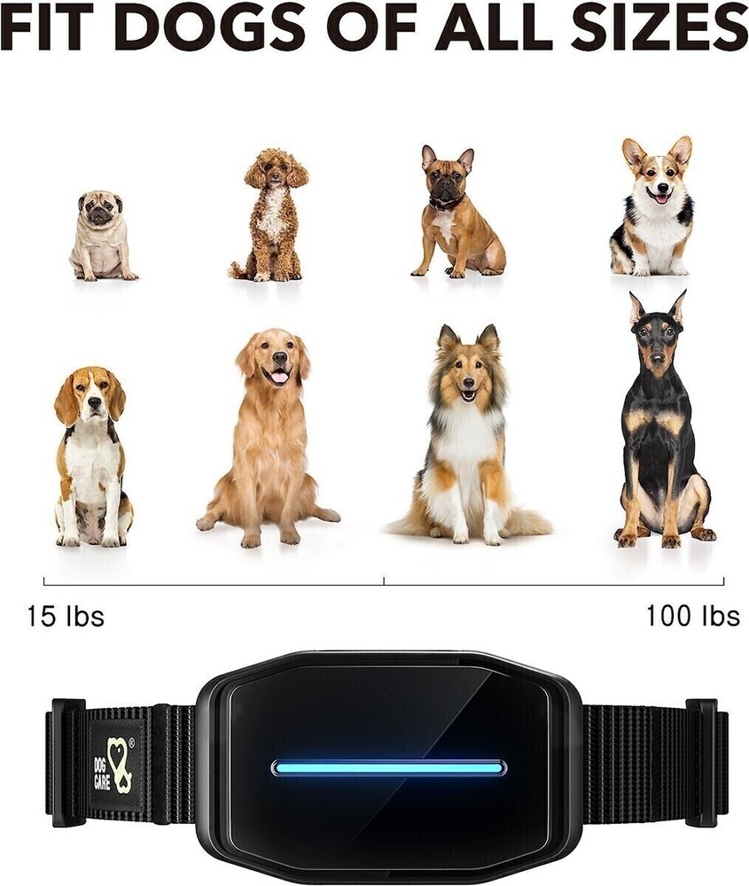 2Pcs Dog Bark Control Shock Collar Two Safe Training Modes for Pets Rechargeable