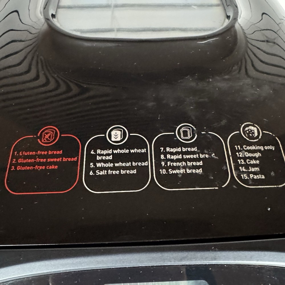 T-Fal ActiBread Programmable Bread Machine. 3 Gluten free settings.