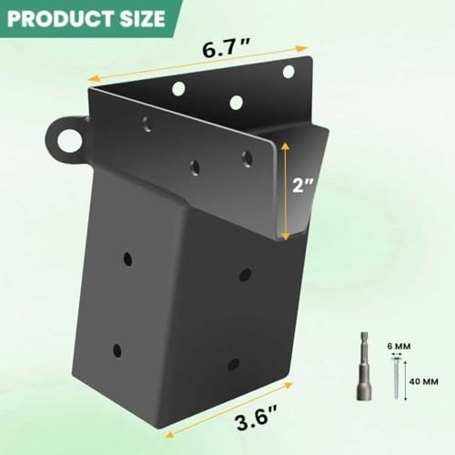 Deer Stand Brackets 4"x 4", Elevator Brackets 4Pcs, Deer Blind Black 1 Set