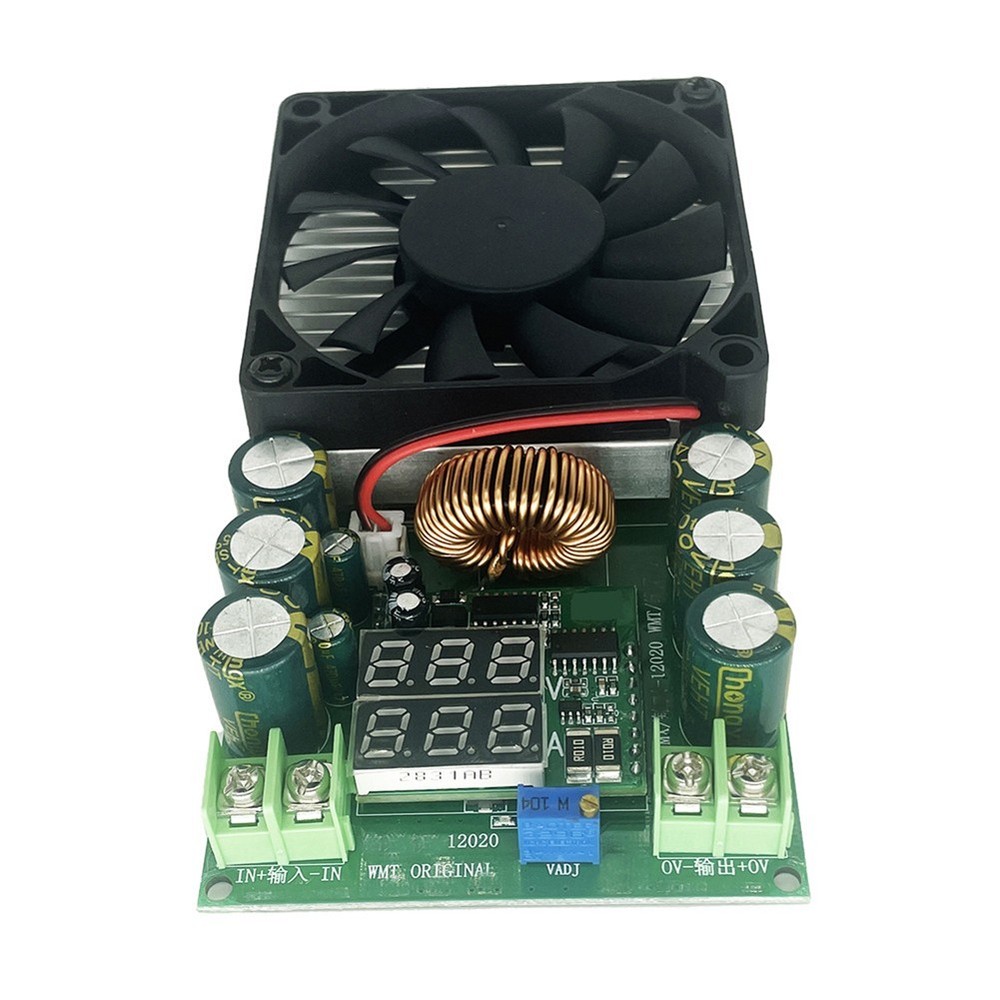 High Power Adjustable Step Down Module with Cooling Fan for Solar Battery Use